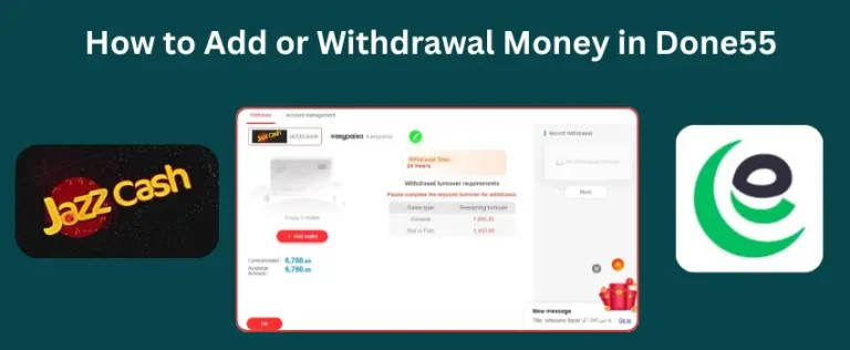 How to Add or Withdrawal Money in Done55